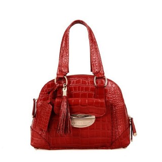 Lancel Sac Pas Cher Adjani Croco Rouge